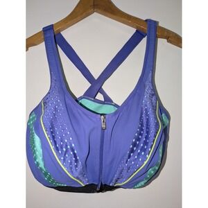 Victoria's Secret VS flex Knockout Sports Bra Front Zip Close High Support 36DD